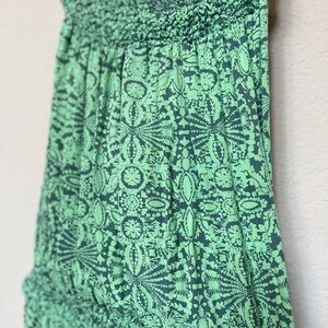 Green Patterned Women's shorts romper/coverup